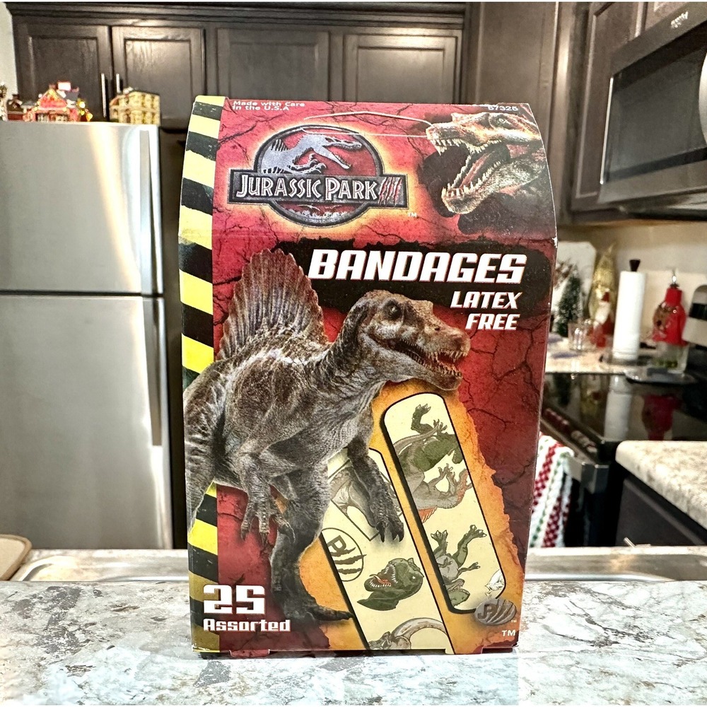 Vintage Jurassic Park III Bandages 2001 25 Assorted New Movie Merch 57325